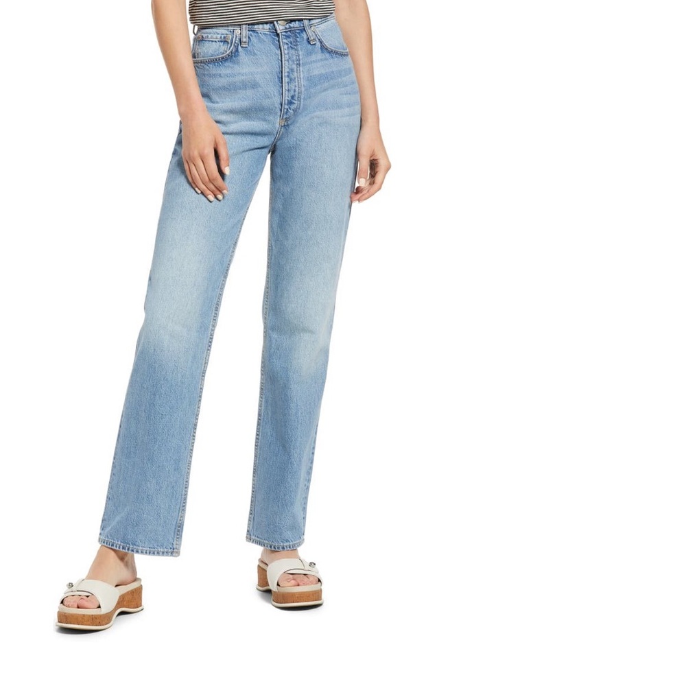 Rag & Bone Alex Nonstretch High Waist Straight Leg Jeans (Lucy)